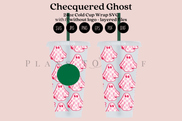 Checquered Ghost 24oz Cold Cup Tumbler
