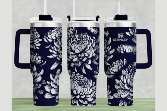 Chrysanthemums Stanley 40oz Laser Wrap