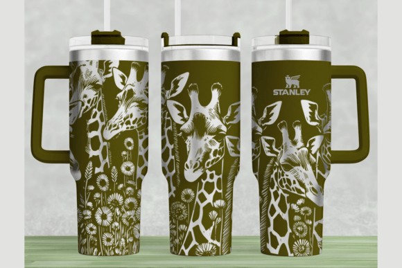 Giraffe Stanley 40oz Laser Wrap SVG