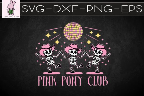 Halloween Skeleton Pony Club Cowgirl SVG