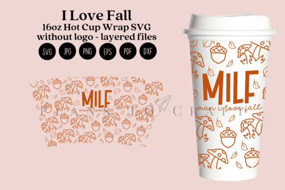 I Love Fall 16oz Hot Cup Tumbler Wrap