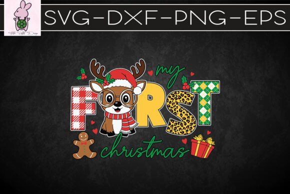 My First Christmas Reindeer SVG