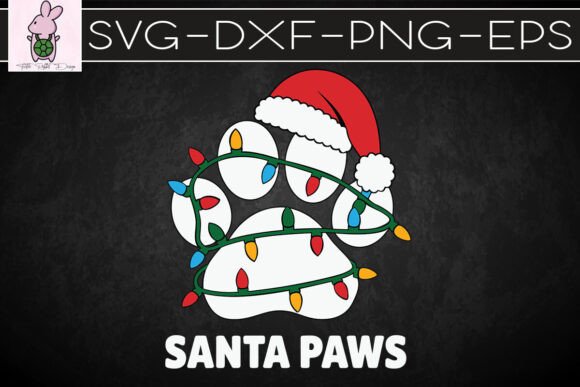 Santa Paws Merry Christmas Tree SVG