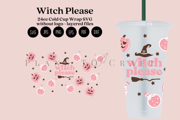 Witch Please Halloween 24oz Cold Cup
