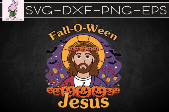 Womens Fall-O-Ween Jesus Pumpkin SVG